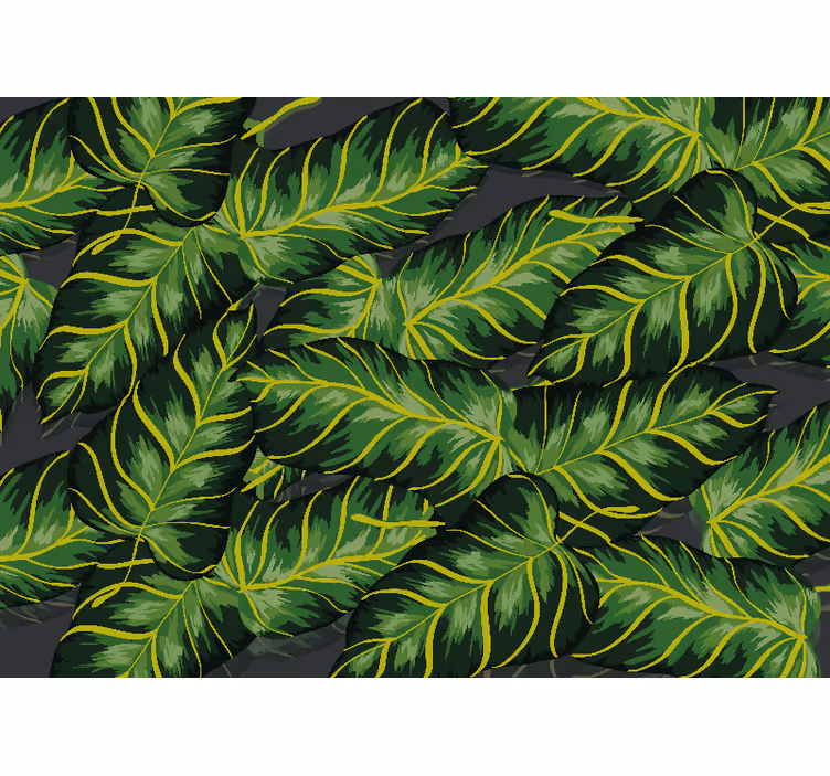 Blind bedroom realistic banana leaves design - TenStickers