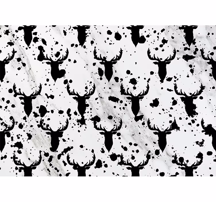 Blind bedroom scandinavian style deer head silhouette - TenStickers