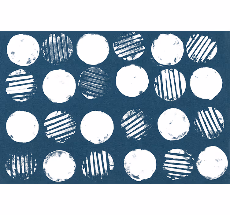 Blind bedroom circle white stain nordic design - TenStickers