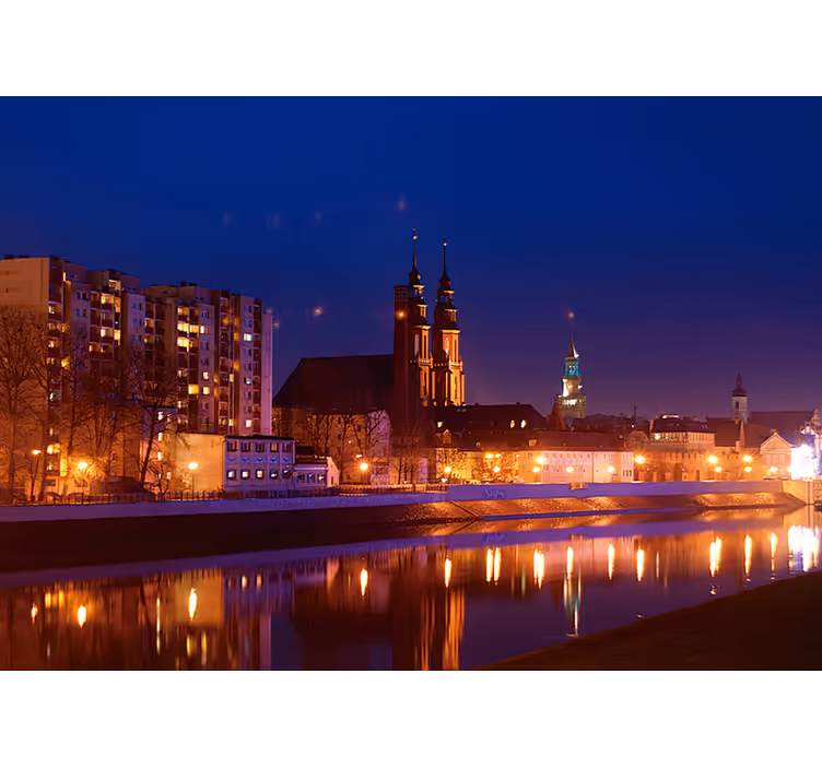 Blind bedroom opole after sunset - TenStickers