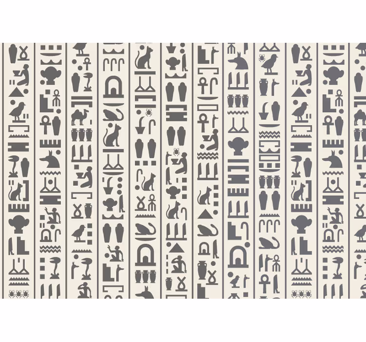 White window blind with ancient symbols - TenStickers
