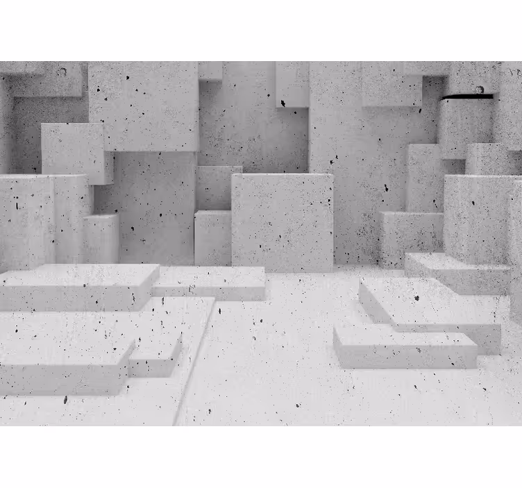 White window blind with 3d concrete design - TenStickers