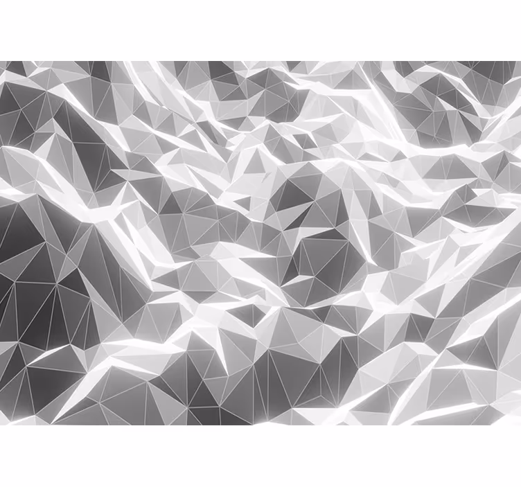 White window blind with gray mountain pattern - TenStickers