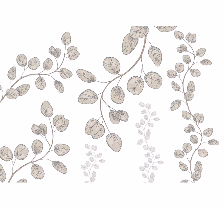 White window blind with provencal young leaves design - TenStickers