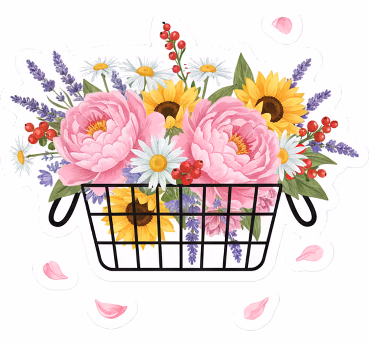White window blind with elegant flower design - TenStickers