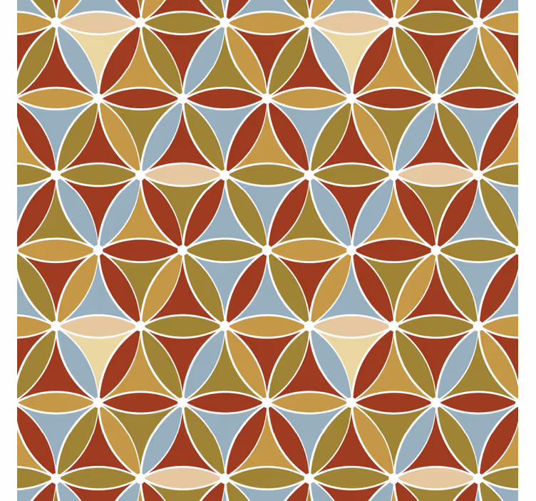 Living room blind vibrant prism pattern mat - TenStickers