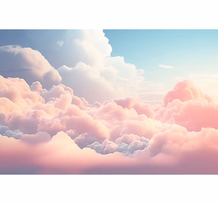 Blind children in a pink cloud landscape - TenStickers