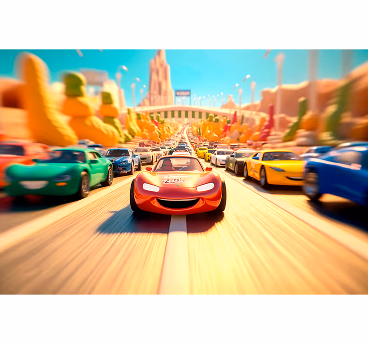 Blind children cartoon car race game - TenStickers