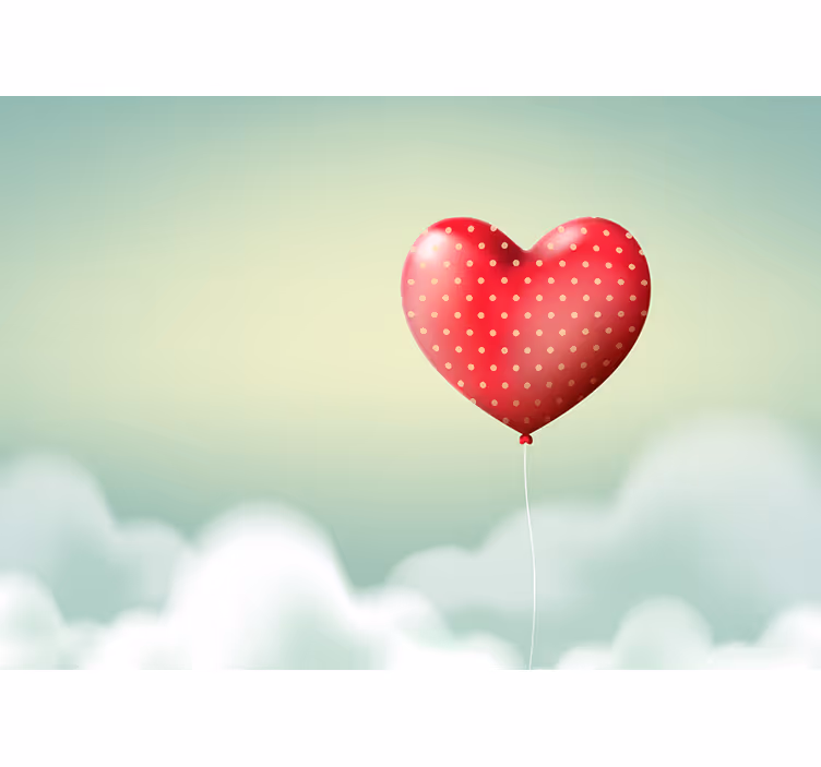 Blind children love red cute balloon - TenStickers