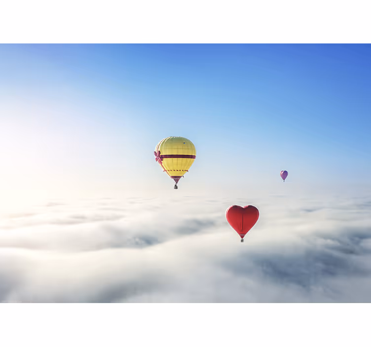 Blind children heart-shaped balloon in the sky - TenStickers