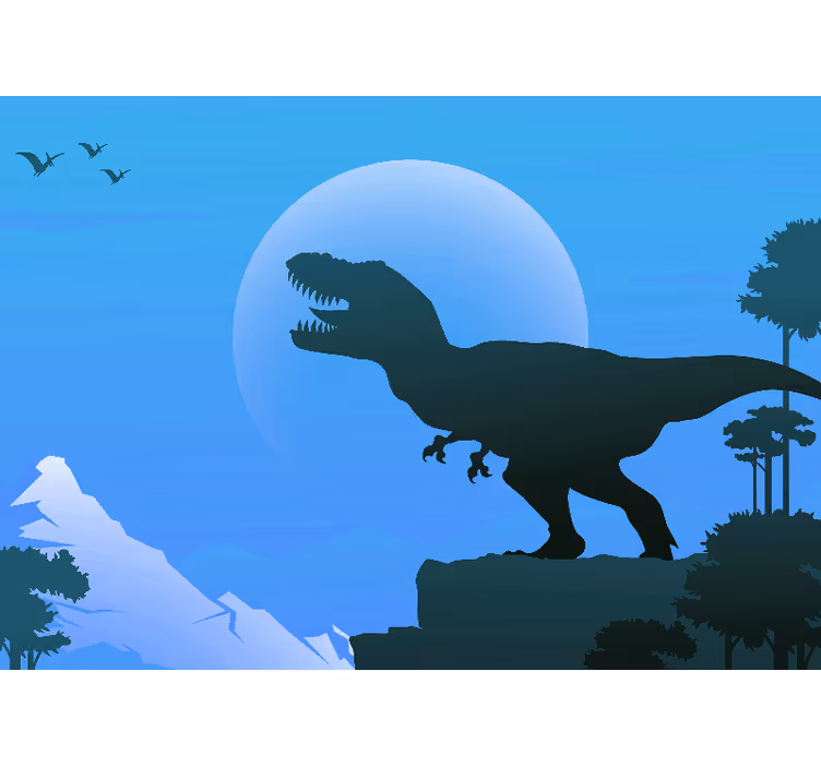 Blind children hear an angry t-rex roaring - TenStickers