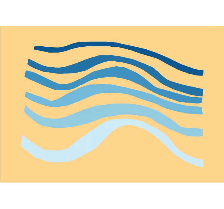 Blind children pastel color wave abstract design - TenStickers