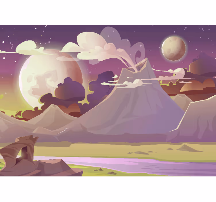 Blind children explore a volcanic alien world - TenStickers