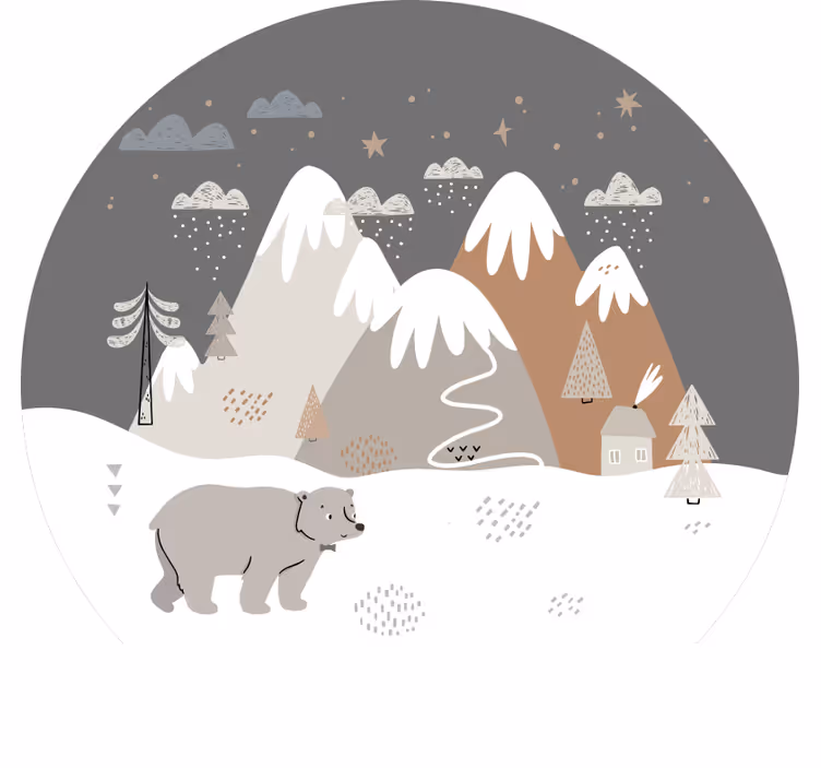 Blind children wild animals nordic design - TenStickers