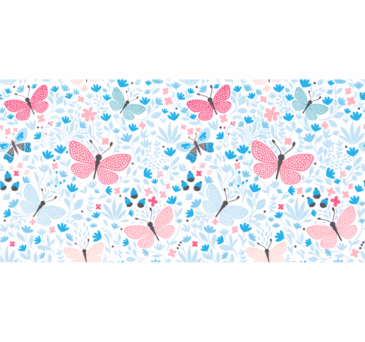 Blind children blue patterns pink color - TenStickers