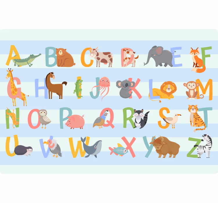 Blind children alphabet with figures - TenStickers