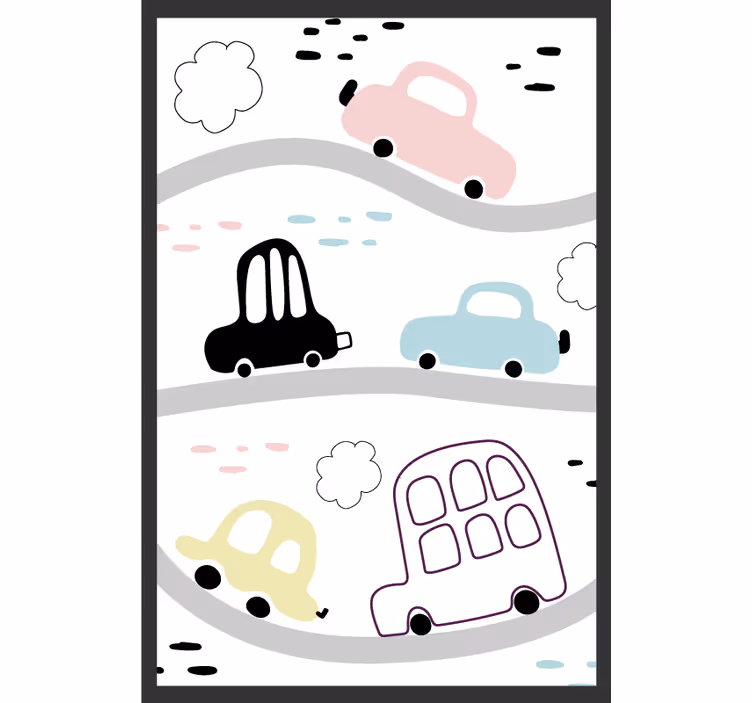 Blind children vehicles and roads - TenStickers