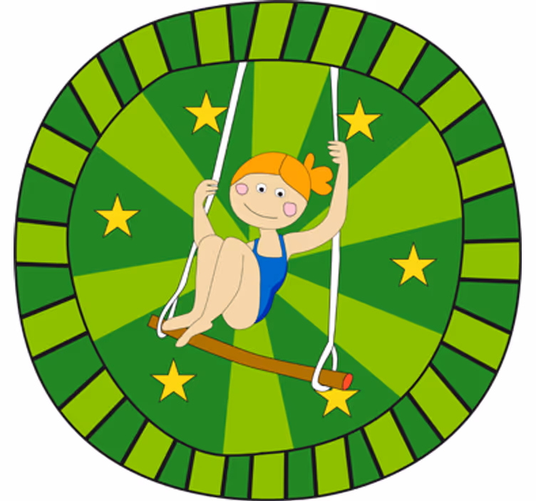 Blind children berta at the circus wall sticker - TenStickers