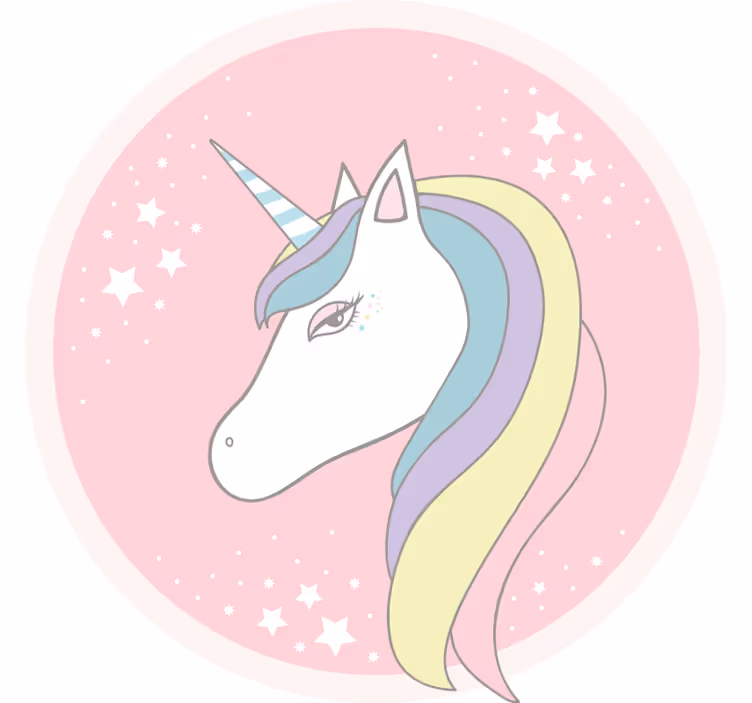 Blind children fabulous cartoon unicorn - TenStickers