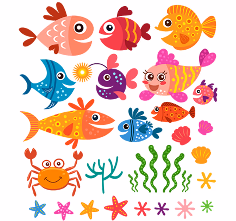 Blind children colorful baby fish toys - TenStickers