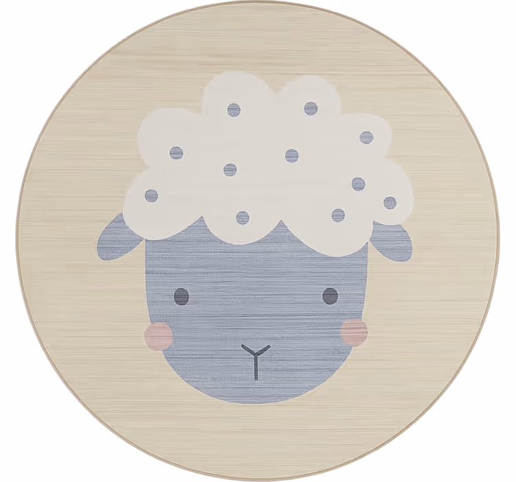 Blind children beige baby sheep - TenStickers