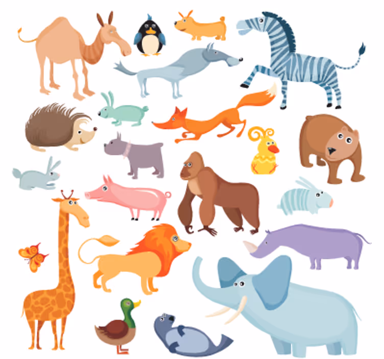 Blind children wild beast stickers - TenStickers