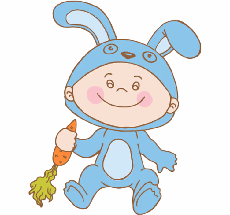 Blind children bunny costume - TenStickers
