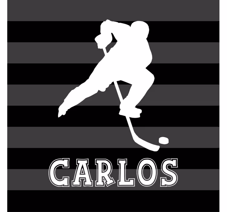 Blind children personalized ice hockey - TenStickers