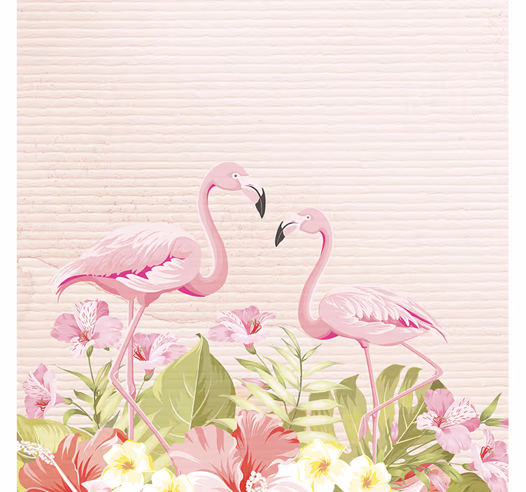 Blind children tropical flowers and flamingos - TenStickers