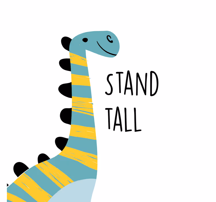 Blind children nordic dinosaur stands tall - TenStickers