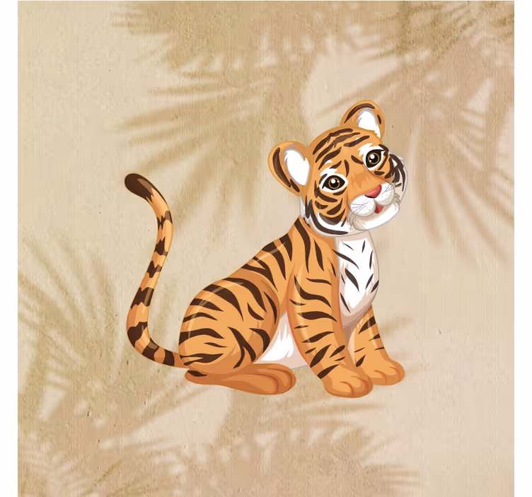 Blind children baby tiger portrait quadres 3 - TenStickers
