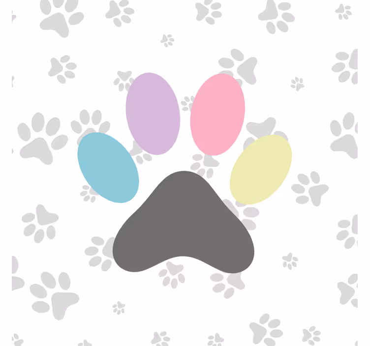 Blind children enjoy fantastic colorful dog paws - TenStickers