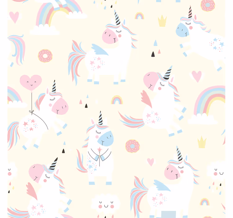 Blind children joyful unicorns in wonderland - TenStickers