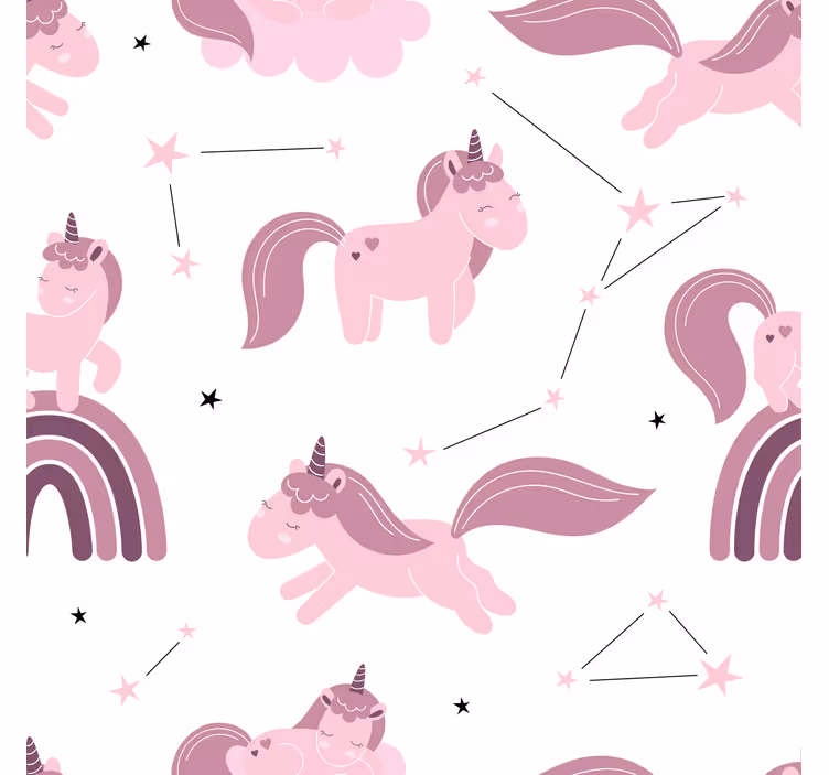 Blind children funny unicorns with star constellations - TenStickers