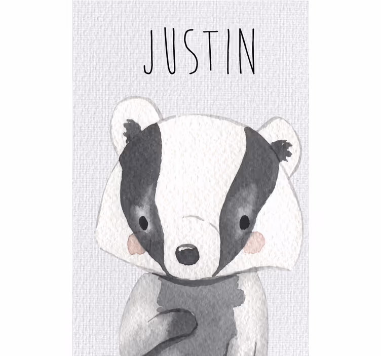 Blind children raccoon forest animals - TenStickers