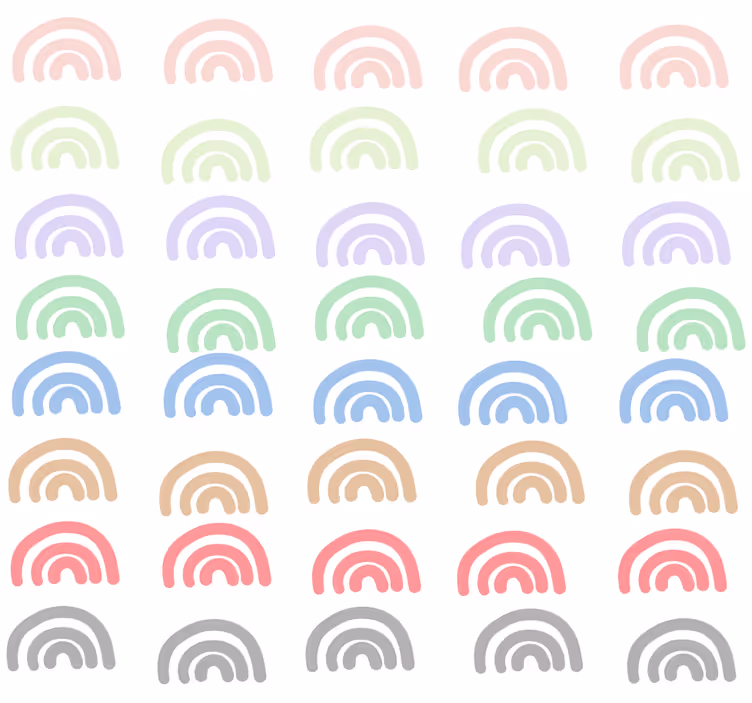 Blind children pack of 40 colorful rainbows - TenStickers