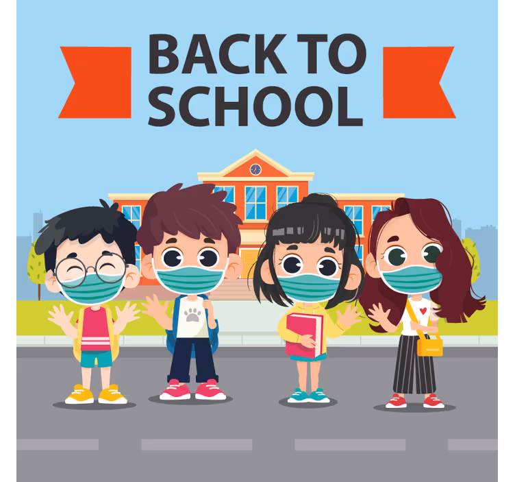 Blind children attractive school design with children - TenStickers