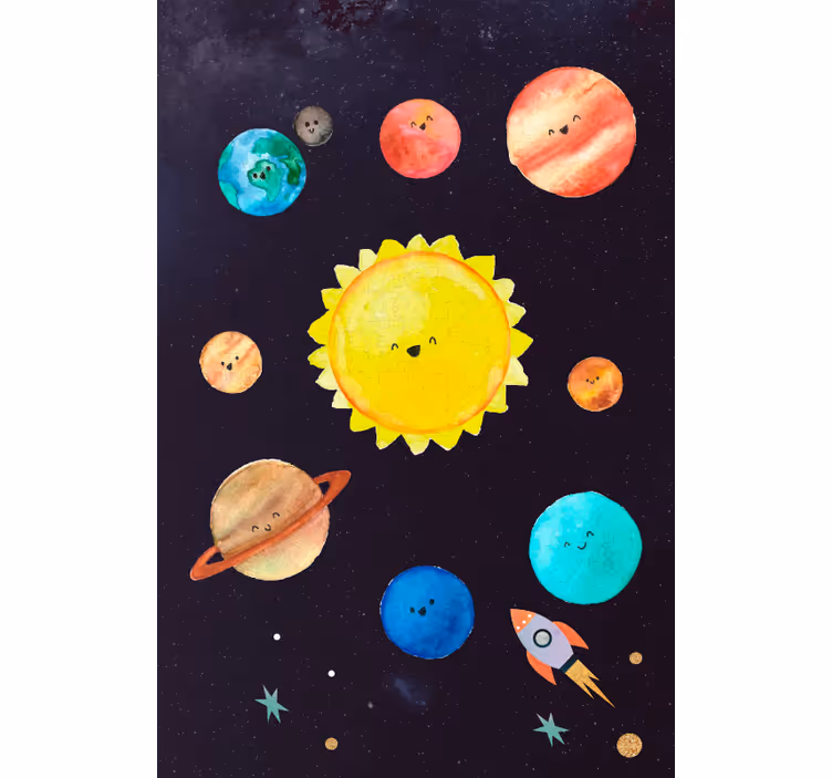 Blind children solar system for kids - TenStickers
