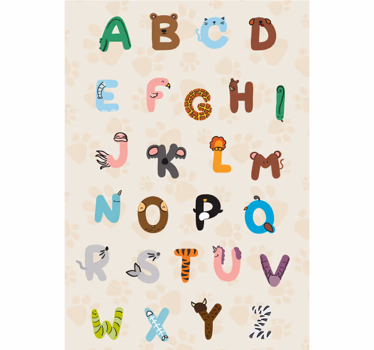 Blind children an animal alphabet for learning - TenStickers
