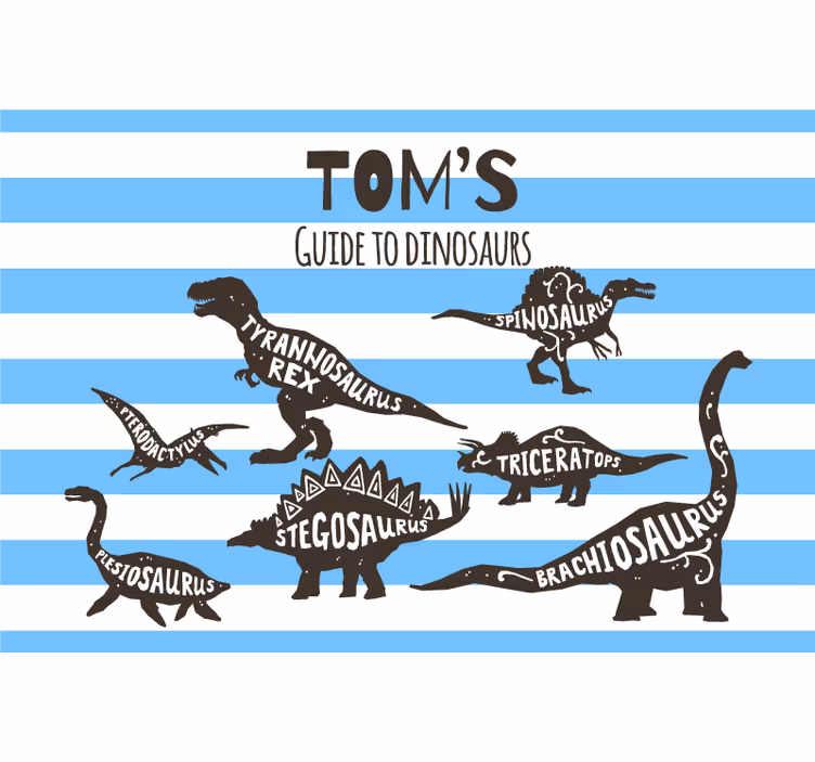 Blind children personalised dinosaur names - TenStickers