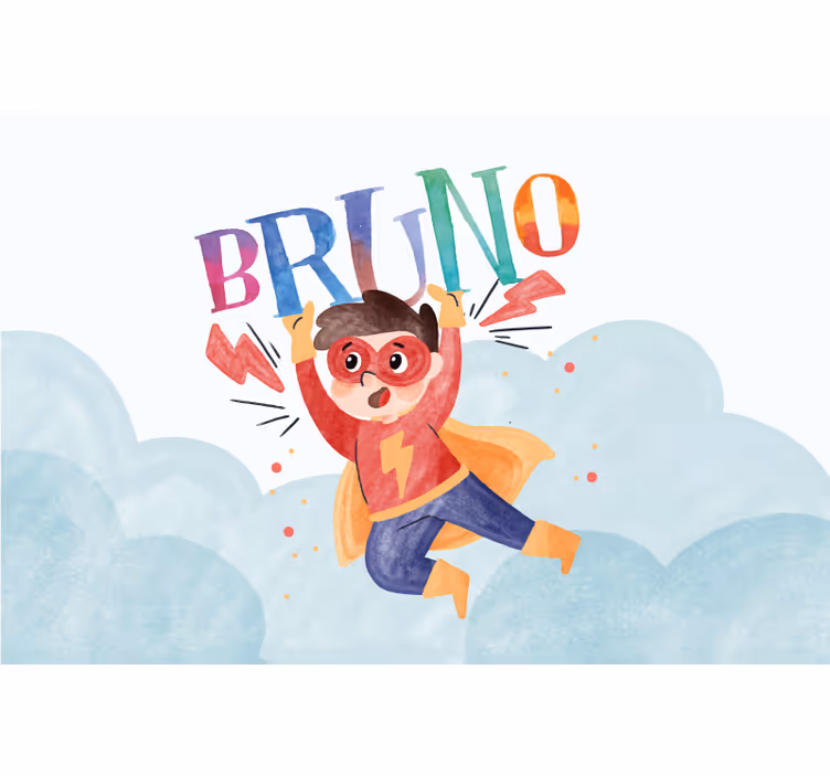 Blind children watercolor super kid - TenStickers