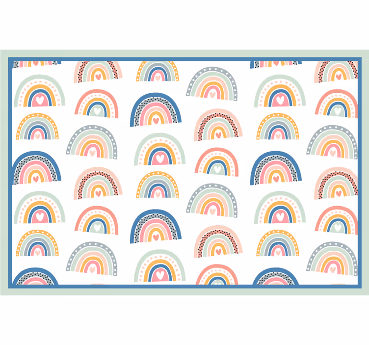 Blind children colorful minimalistic rainbows pattern - TenStickers