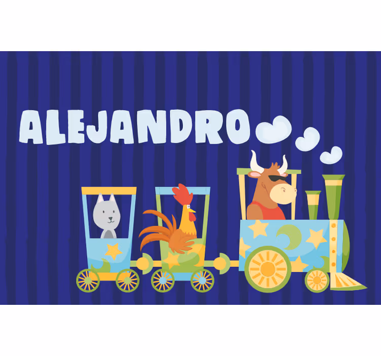 Blind children personalized train kids placemat - TenStickers