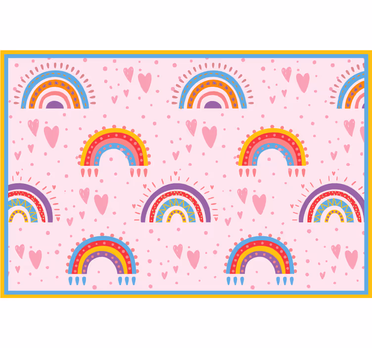 Blind children pink dots and colorful rainbows - TenStickers