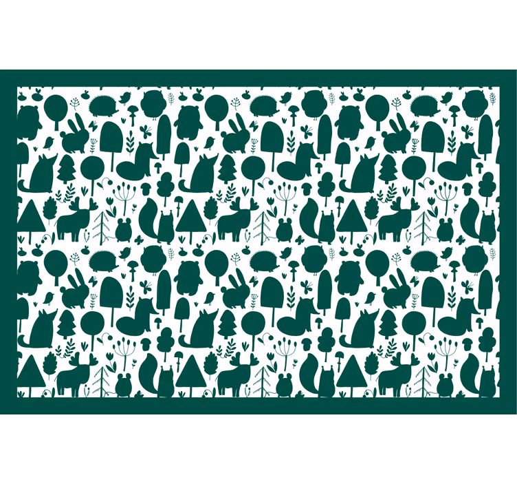 Blind children forest wildlife silhouette - TenStickers