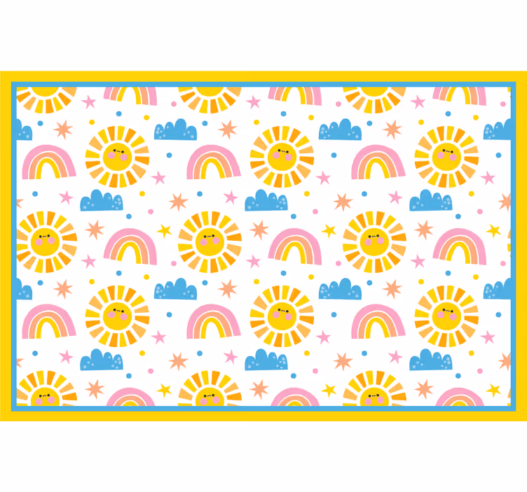 Blind children enjoy rainbows, suns, and clouds - TenStickers