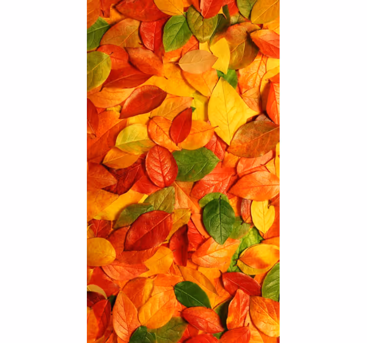 Blind kitchen autumn leaves floor vinyl decor - TenStickers