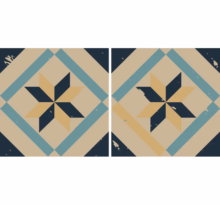 Blind kitchen elegant cement tile design - TenStickers