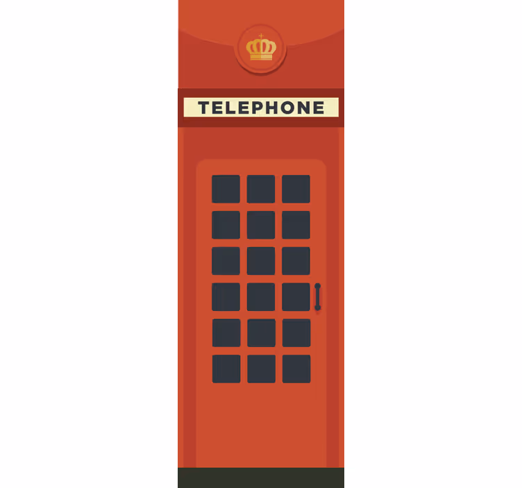 Blind kitchen red british phone booth - TenStickers