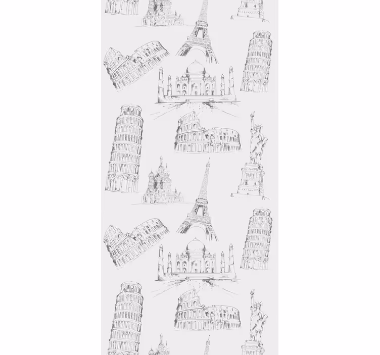 Blind kitchen iconic landmarks design - TenStickers